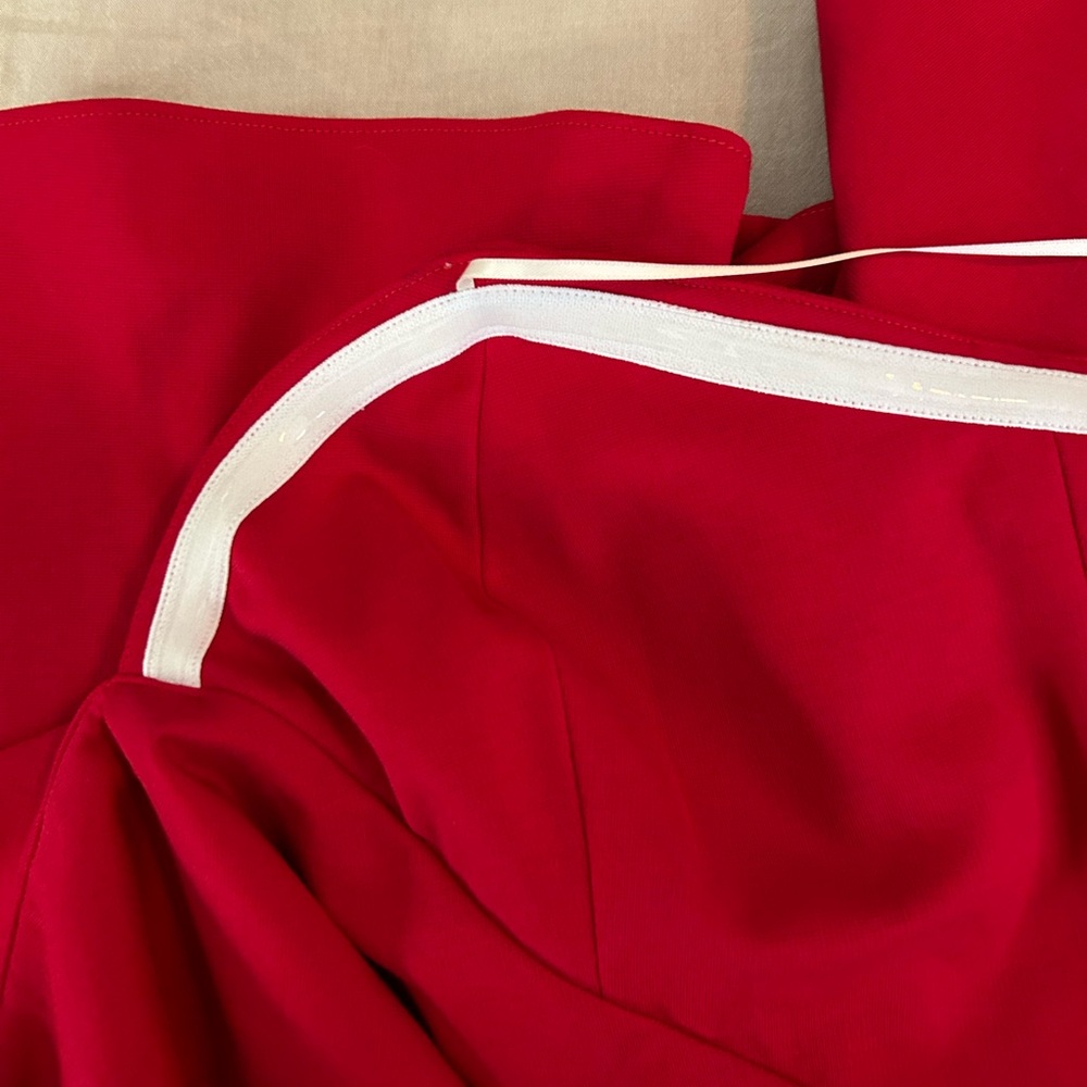 Amanda Uprichard Red Ruffle One Shoulder Mini Dress - Picture 8 of 10